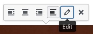 Mouse hovering over the "Edit" icon