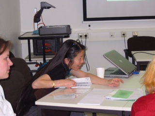 Photograph of teachers engaged in collaborative professional development.