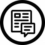 Blog icon shows a web page with writing and speech bubble