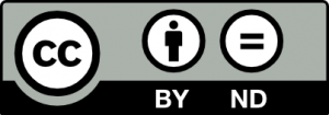 An image depicting one of the options for Creative Commons Licensing. Each designation appears in a box with the letters CC for Creative Commons inside a circle on the left, followed by an icon of a person in a circle to indicate attribution, followed by, where applicable, another symbol in a circle indicating additional restrictions on using the Creative Commons materials. This image includes the icon of a person inside a circle, indicating that the user must attribute the work to the creator. This image also includes the equal sign inside a circle, indicating that the user may not modify or adapt the material in any way.