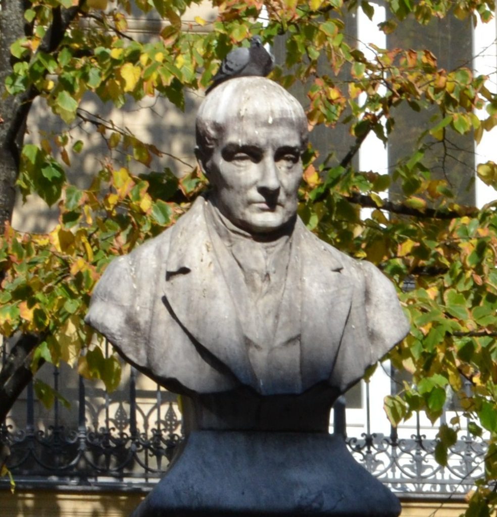 Bust of Auguste Comte in Paris