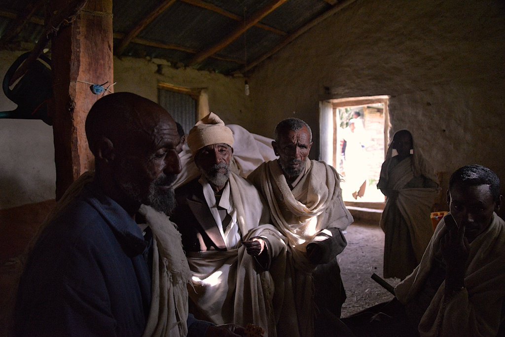 People visiting a priest in Tigray