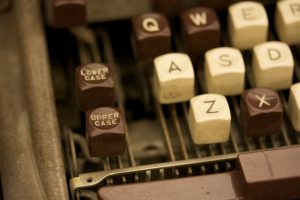 typewriter keys on old typewriter